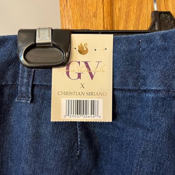 Christian Siriano x Gloria Vanderbilt Collab Sharp Denim Trouser Pant Size 27/4 - Picture 6 of 7